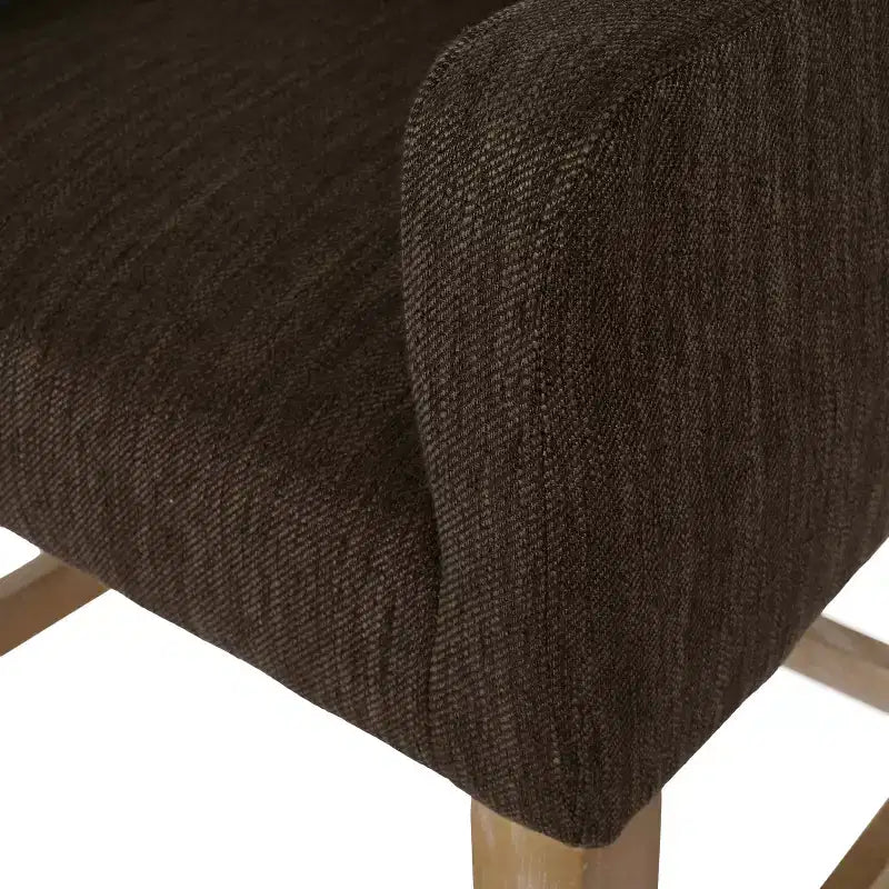 Tabourets de comptoir contemporains en bois rembourré de tissu, 26 pouces (lot de 2)
