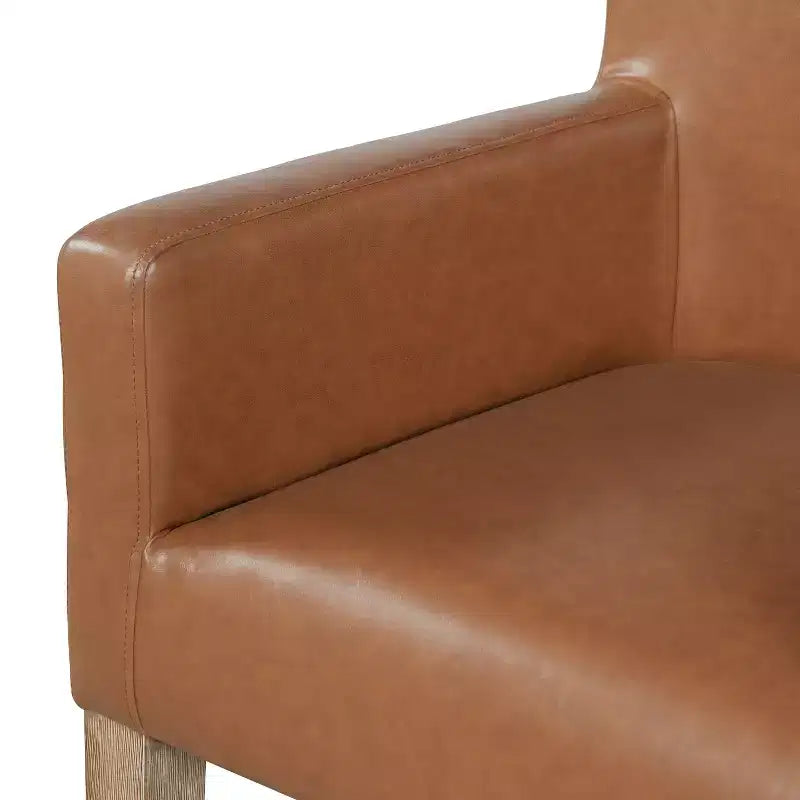 Tabourets de comptoir contemporains en bois rembourré de tissu, 26 pouces (lot de 2)