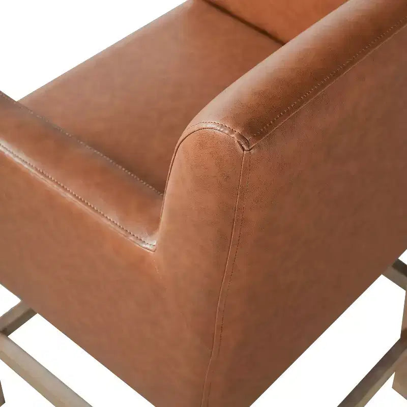 Tabourets de comptoir contemporains en bois rembourré de tissu, 26 pouces (lot de 2)