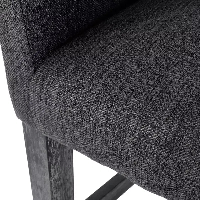 Tabourets de comptoir contemporains en bois rembourré de tissu, 26 pouces (lot de 2)
