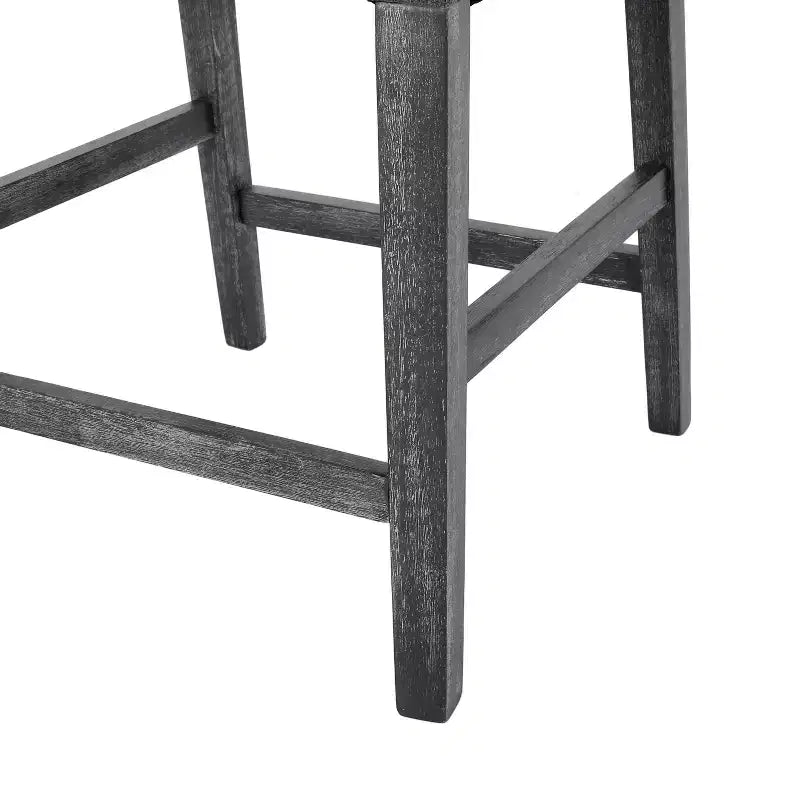 Tabourets de comptoir contemporains en bois rembourré de tissu, 26 pouces (lot de 2)