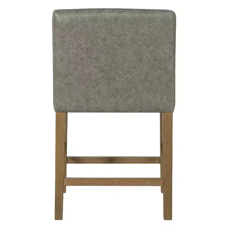 Tabourets de comptoir contemporains en bois rembourré de tissu, 26 pouces (lot de 2)