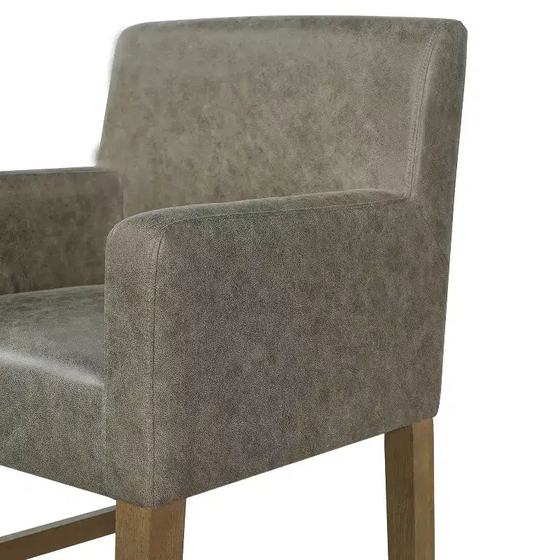 Tabourets de comptoir contemporains en bois rembourré de tissu, 26 pouces (lot de 2)