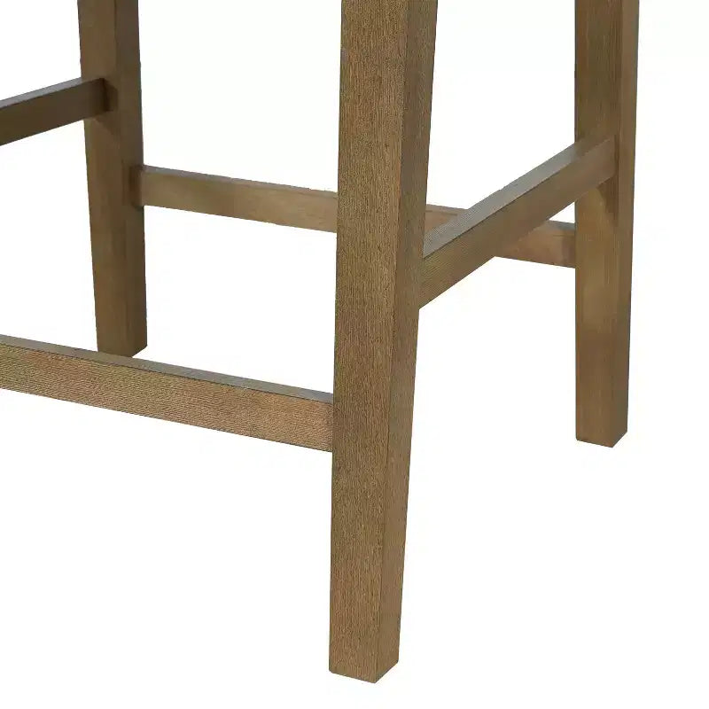 Tabourets de comptoir contemporains en bois rembourré de tissu, 26 pouces (lot de 2)