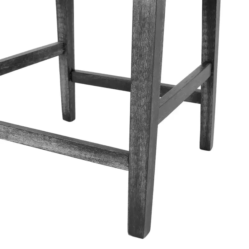 Tabourets de comptoir contemporains en bois rembourré de tissu, 26 pouces (lot de 2)