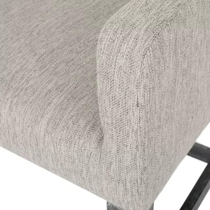 Tabourets de comptoir contemporains en bois rembourré de tissu, 26 pouces (lot de 2)