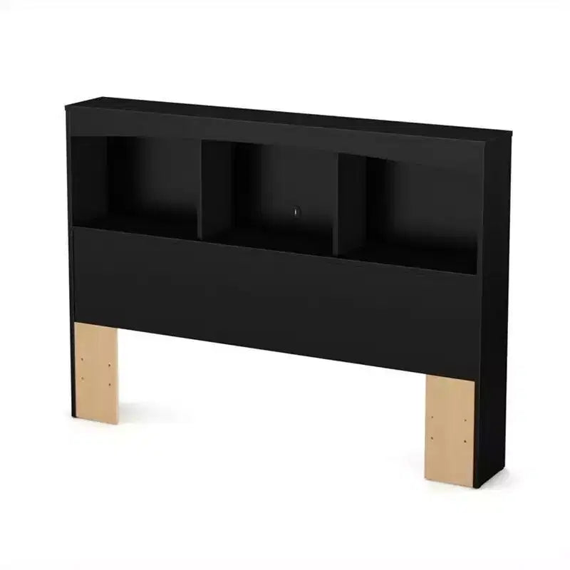 Kopfteil mit Bücherregal in Full-Size, geräumiges Kopfteil mit Stauraum für Full-Size-Bett, Ablage und Organizer fürs Schlafzimmer