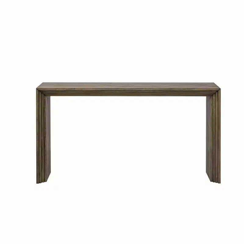 Mesa consola de diseño moderno, de madera maciza de paulownia con chapa, para sala de estar y recibidor