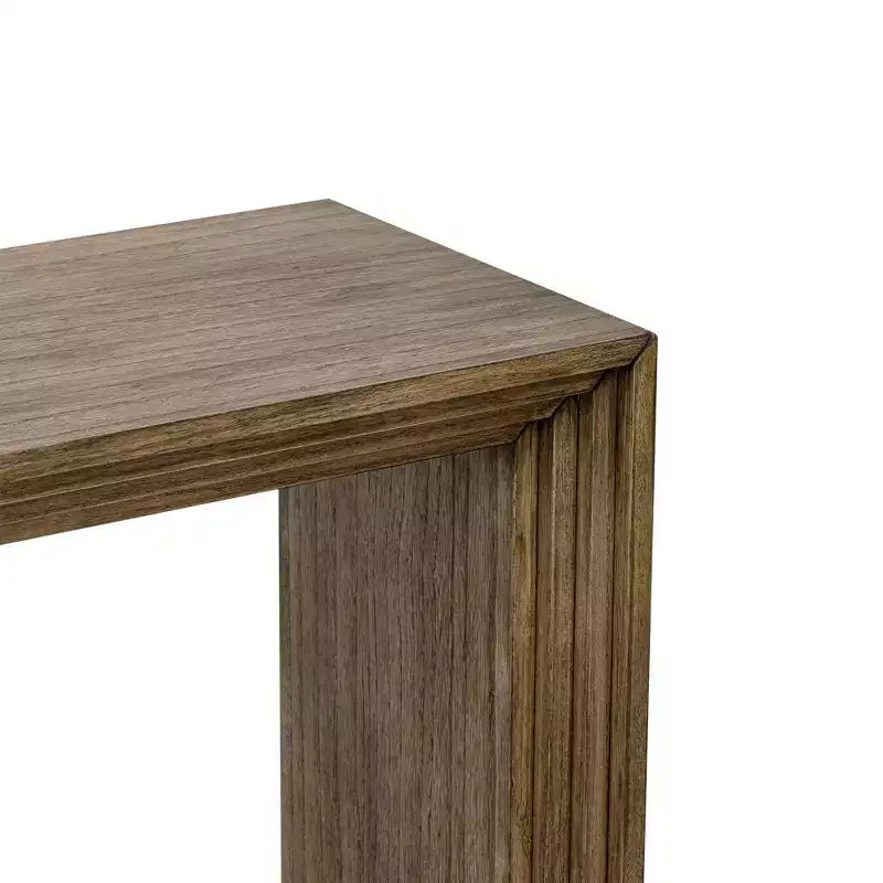 Mesa consola de diseño moderno, de madera maciza de paulownia con chapa, para sala de estar y recibidor