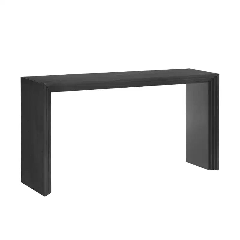 Mesa consola de diseño moderno, de madera maciza de paulownia con chapa, para sala de estar y recibidor