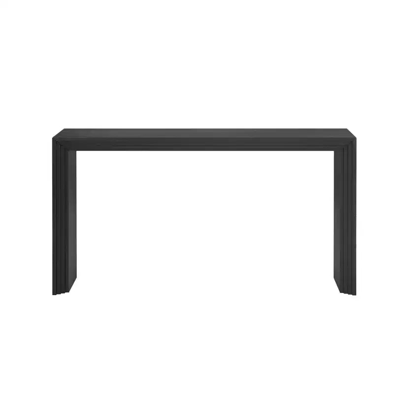Table console moderne en bois massif de paulownia avec placage, pour salon ou entrée
