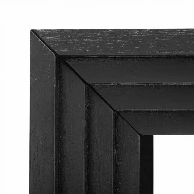 Mesa consola de diseño moderno, de madera maciza de paulownia con chapa, para sala de estar y recibidor