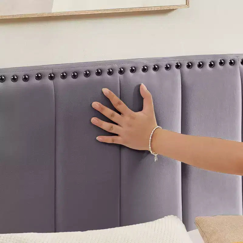 Estructura de cama tapizada tamaño Full/Queen, cama de plataforma con cabecero ajustable y cajones de almacenamiento