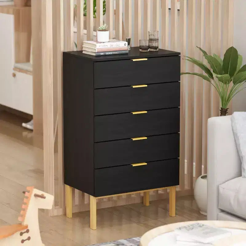 Commode à 5 tiroirs, organisateur de tiroirs