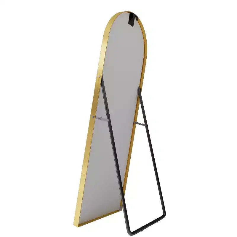 Espejo de cuerpo entero de aleación de aluminio de 69x24 con arco lateral y soporte