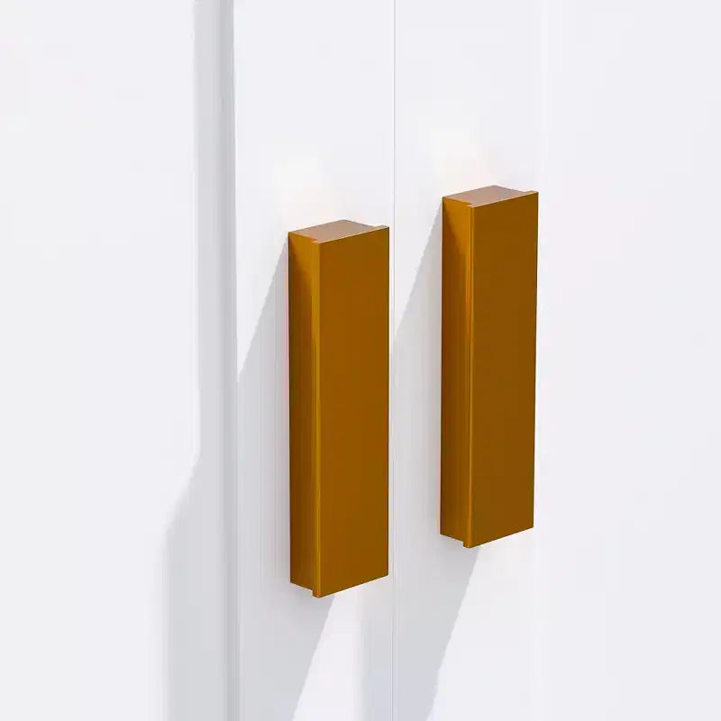 Armoire de rangement pour salle de bains, à poser au sol ou à fixer au mur, avec 2 portes et 1 étagère ouverte, blanc