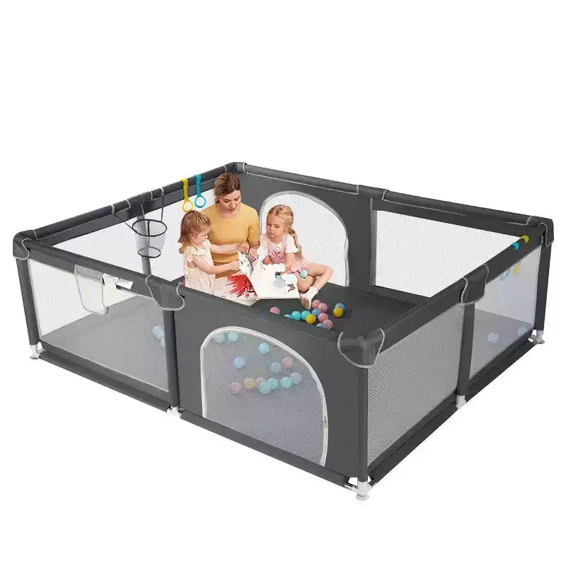 79x71 4-teiliges Laufgitter für Babys, geräumig und sicher, tragbares Kinderlaufgitter