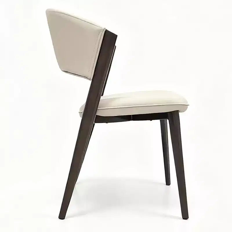Gepolstertes Esszimmerstuhl-Set, 2 Stück, mit Ledersitzen und schwarzem Eisengestell samt Beinen, moderne Sitzgelegenheiten für Küche, Esszimmer und Café