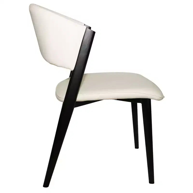Gepolstertes Esszimmerstuhl-Set, 2 Stück, mit Ledersitzen und schwarzem Eisengestell samt Beinen, moderne Sitzgelegenheiten für Küche, Esszimmer und Café
