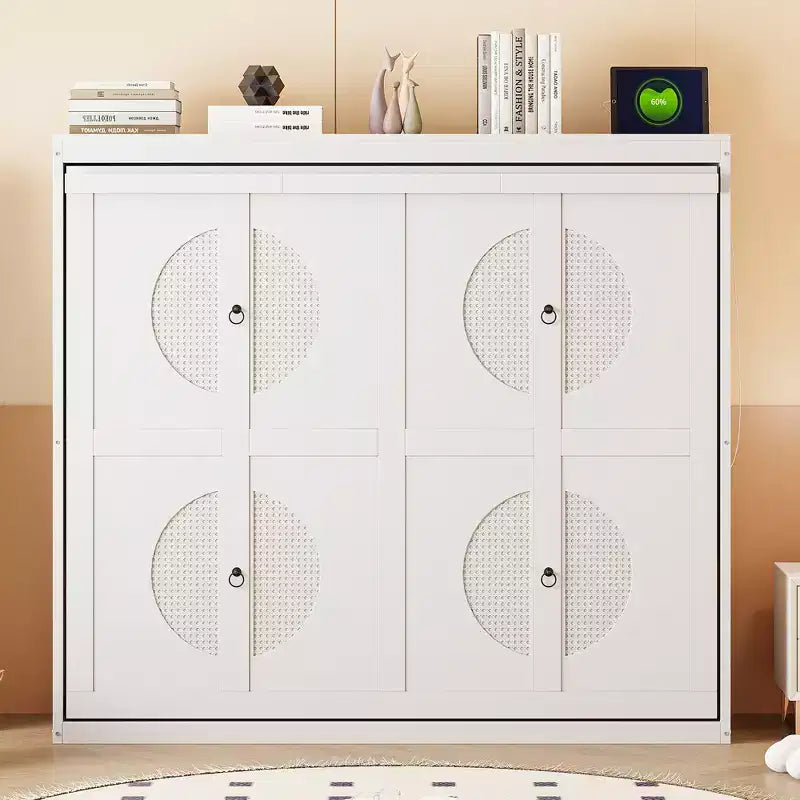 Murphy-Bett mit Wandmontage im modernen Design und USB-Ladestation