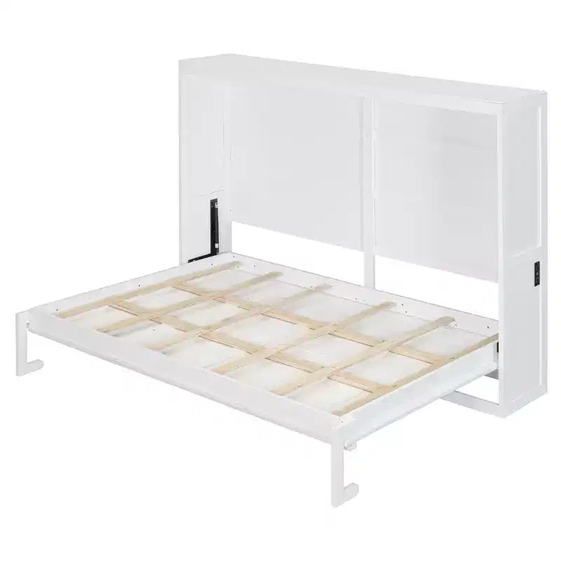 Murphy-Bett mit Wandmontage im modernen Design und USB-Ladestation