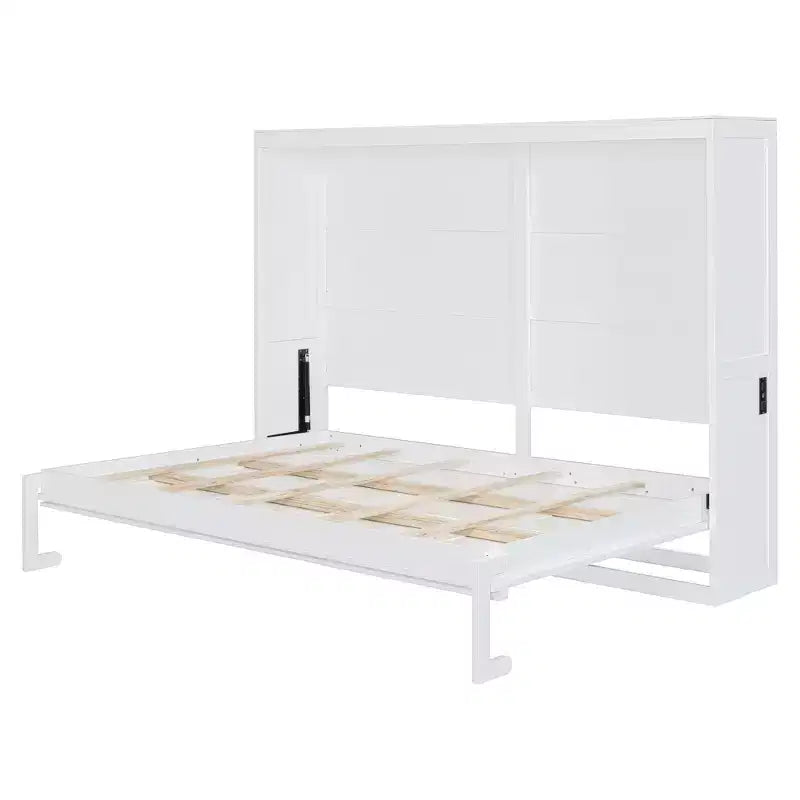 Murphy-Bett mit Wandmontage im modernen Design und USB-Ladestation