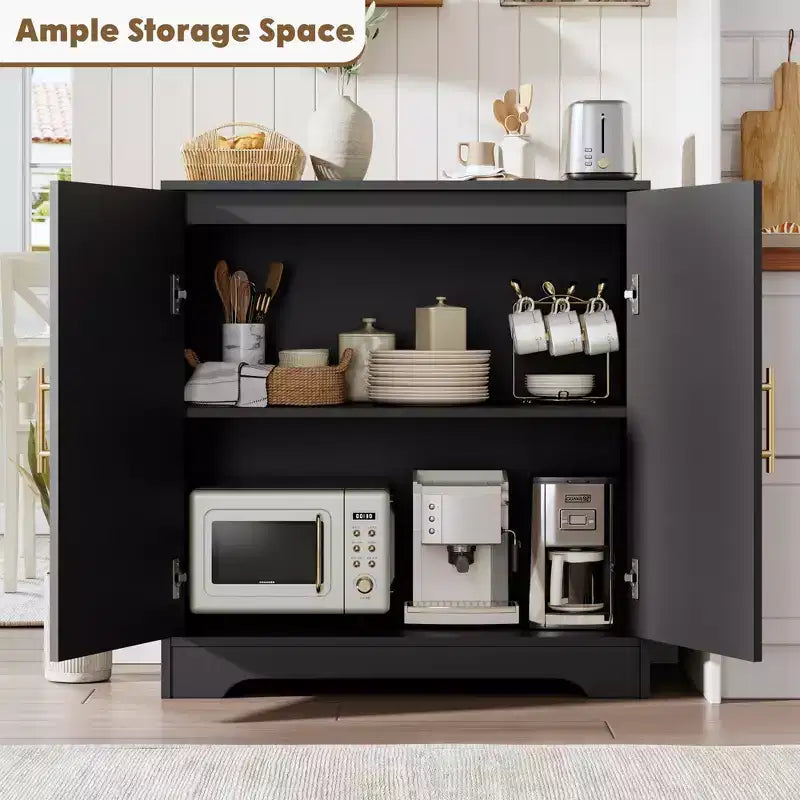 Aparador con puertas de ratán y estantes, moderna mesa consola de almacenamiento tipo buffet para comedor, sala de estar, entrada o cocina