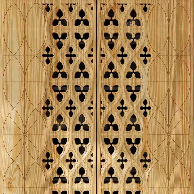 Vitrine de rangement sculptée au design raffiné, bibliothèque vitrée avec 2 tiroirs et 6 étagères d’exposition, meuble décoratif pour salon