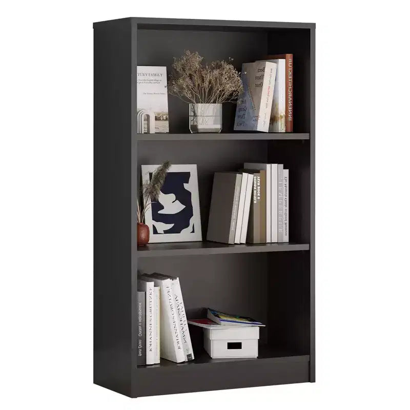 Estantería de madera de 3/4/5 estantes, librero alto con estantes ajustables, organizador de almacenamiento para sala de estar, dormitorio u oficina