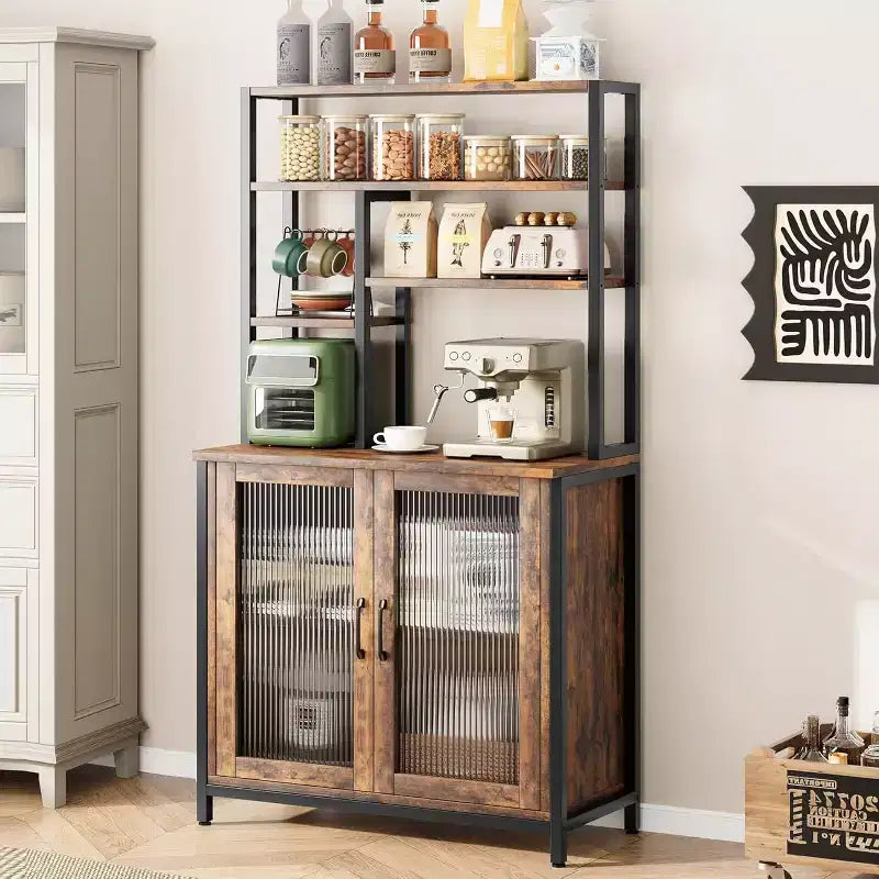Meuble pour micro-ondes de 80CM avec verre Changhong, matériaux en fer et PB, couleur rétro, pour cuisine moderne