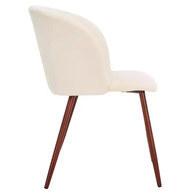 Chaise de salle à manger rembourrée en noyer, élégante chaise en bois de noyer rembourrée, idéale pour les repas à la maison