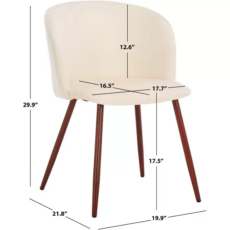 Chaise de salle à manger rembourrée en noyer, élégante chaise en bois de noyer rembourrée, idéale pour les repas à la maison