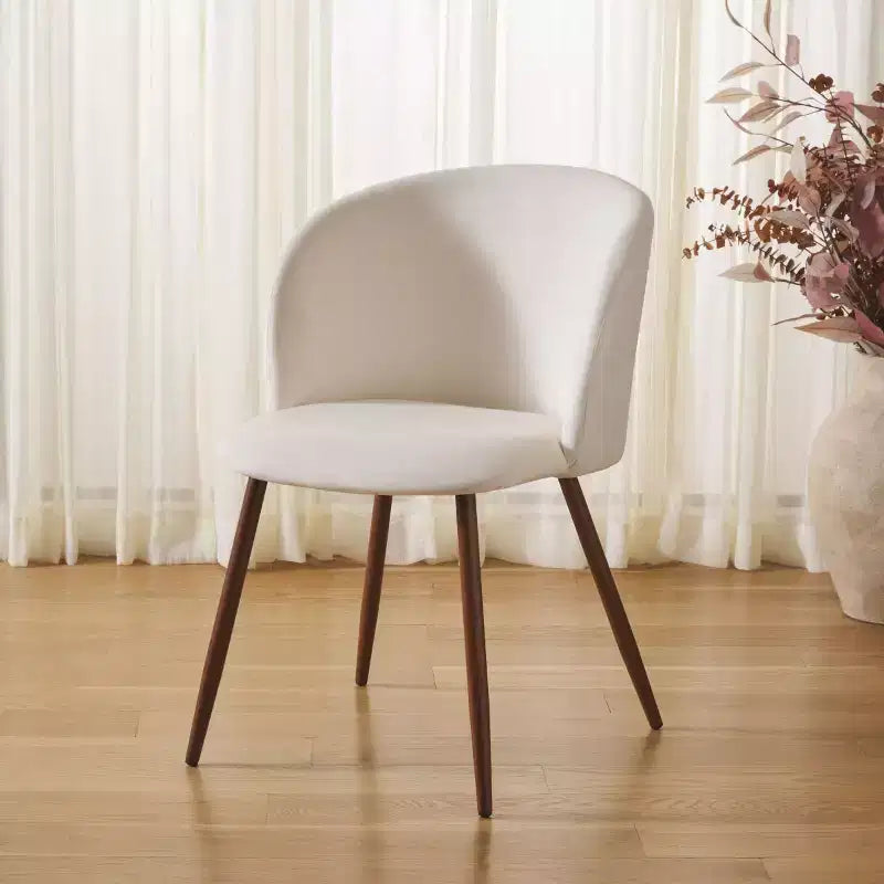 Chaise de salle à manger rembourrée en noyer, élégante chaise en bois de noyer rembourrée, idéale pour les repas à la maison