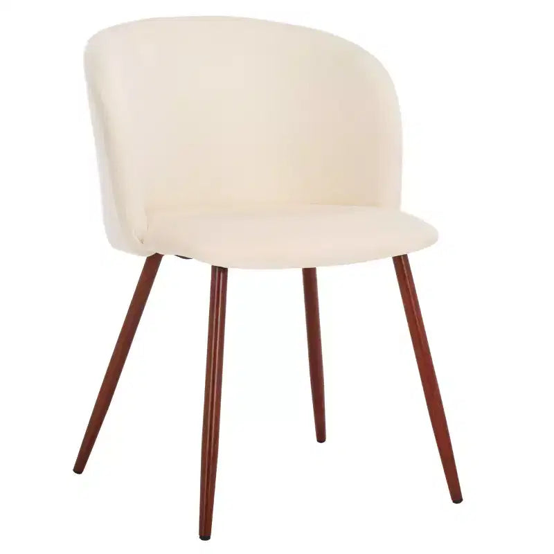 Chaise de salle à manger rembourrée en noyer, élégante chaise en bois de noyer rembourrée, idéale pour les repas à la maison