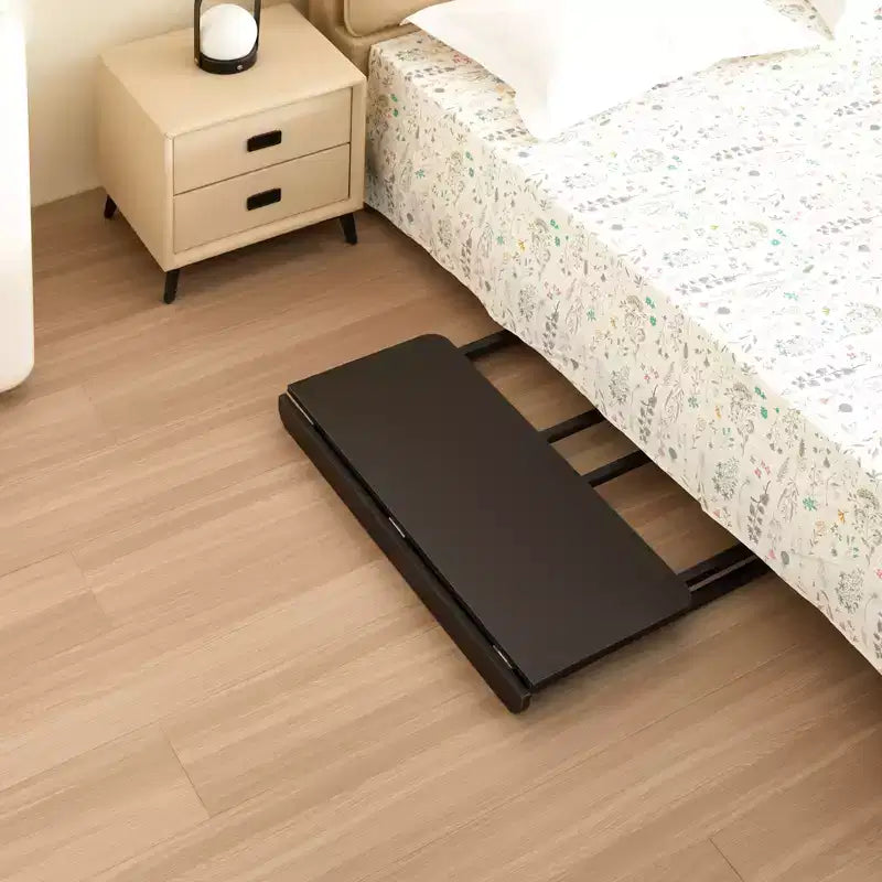 Klapparbeitstisch, zusammenklappbarer Computertisch mit Rollen, MDF-Tischplatte, Eisengestell, Schreibtisch für Homeoffice, Schlafzimmer und Gaming-Zimmer