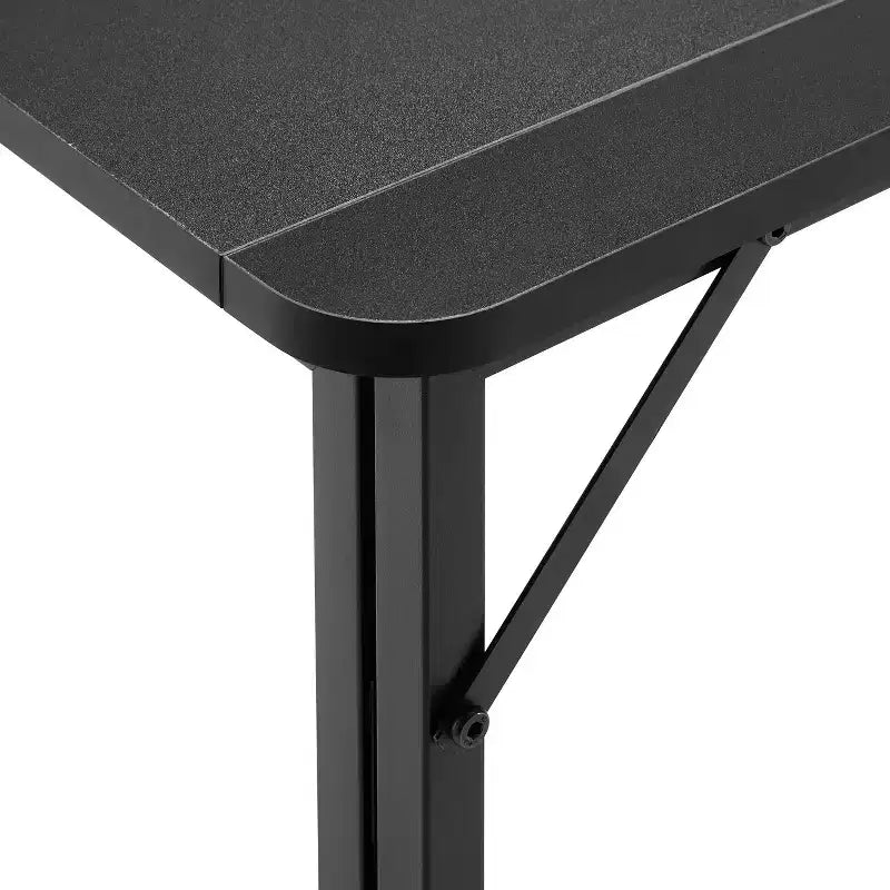 Klapparbeitstisch, zusammenklappbarer Computertisch mit Rollen, MDF-Tischplatte, Eisengestell, Schreibtisch für Homeoffice, Schlafzimmer und Gaming-Zimmer