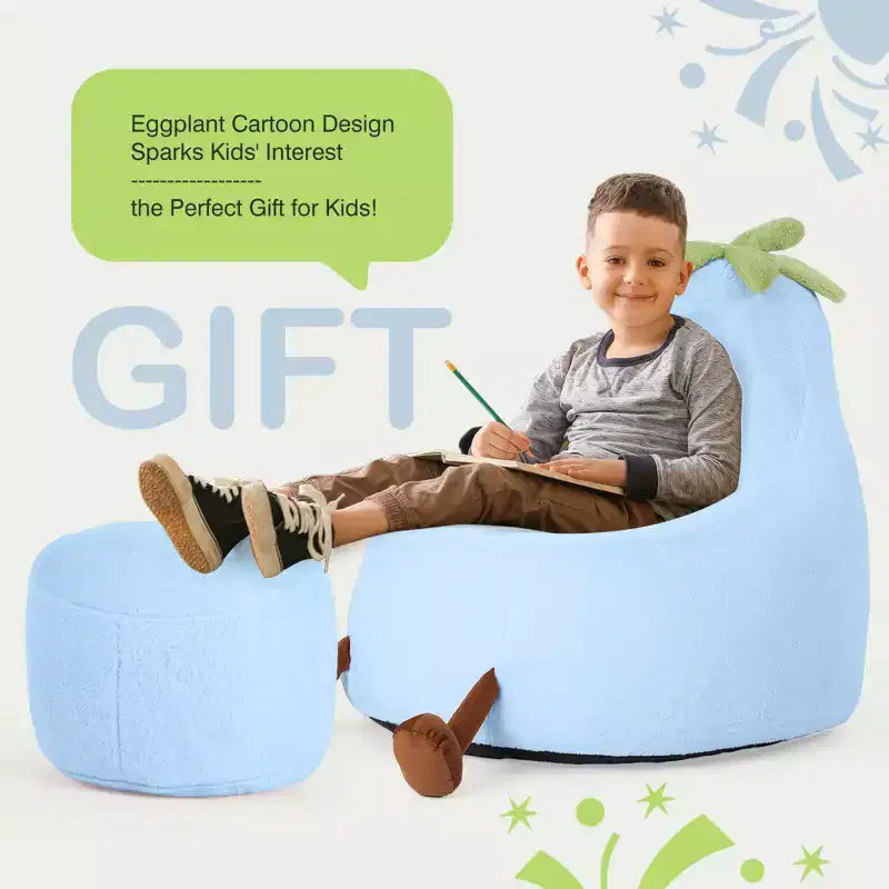 Sofá infantil tipo puf con relleno de espuma de alta densidad y forma ergonómica para leer y jugar