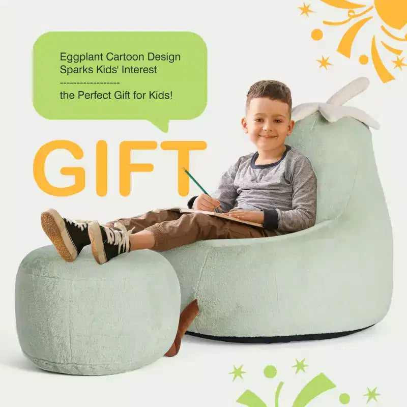 Sofá infantil tipo puf con relleno de espuma de alta densidad y forma ergonómica para leer y jugar