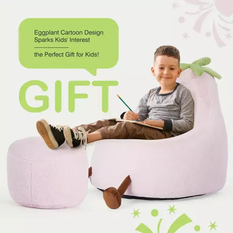 Sofá infantil tipo puf con relleno de espuma de alta densidad y forma ergonómica para leer y jugar