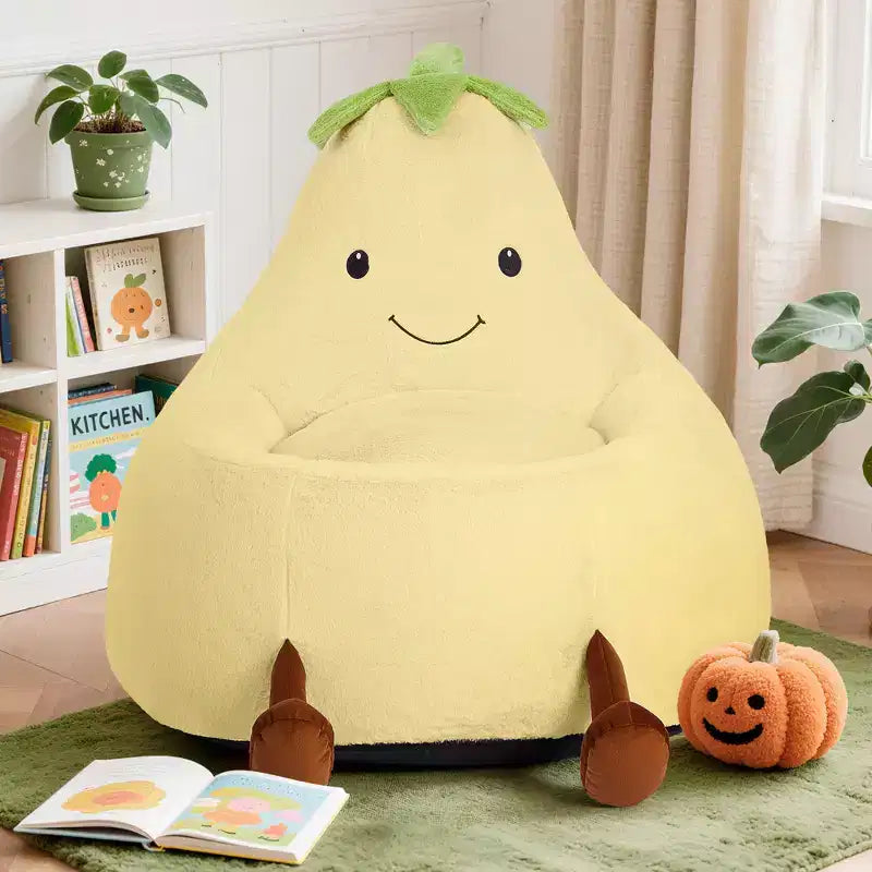 Sofá infantil tipo puf con relleno de espuma de alta densidad y forma ergonómica para leer y jugar