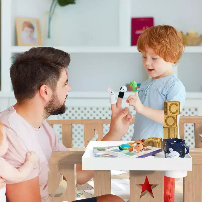 Estante de cama, estante plegable con pinza para litera, mesita de noche con cajón, soporte para taza y cable, blanco