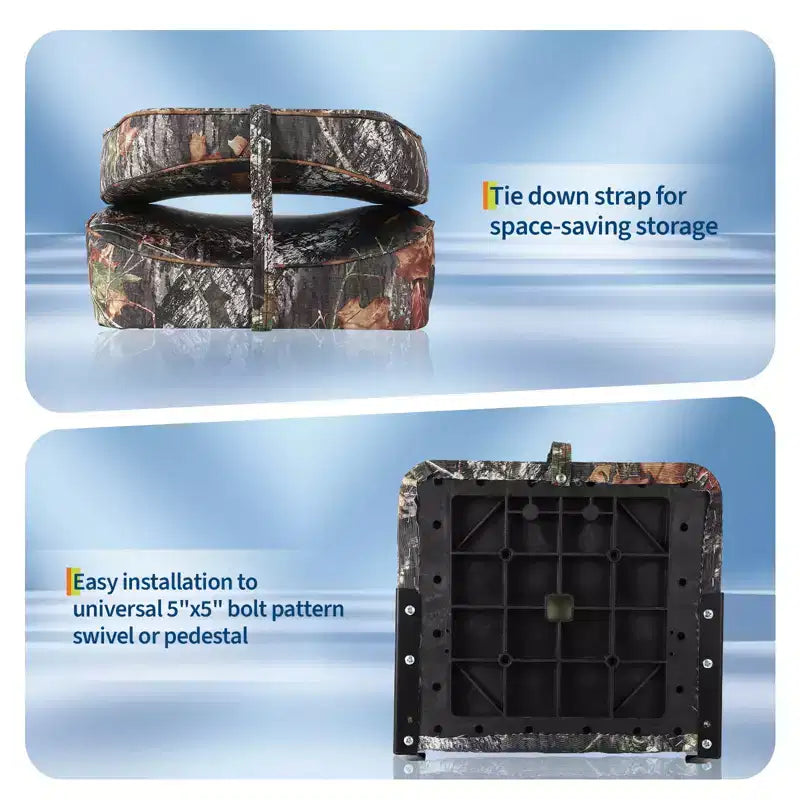 2er-Pack klappbare Bootssitze mit niedriger Rückenlehne - dick gepolsterte, wasserdichte Bootsstühle - platzsparendes, zusammenklappbares Design - ergonomisch und langlebig zum Angeln
